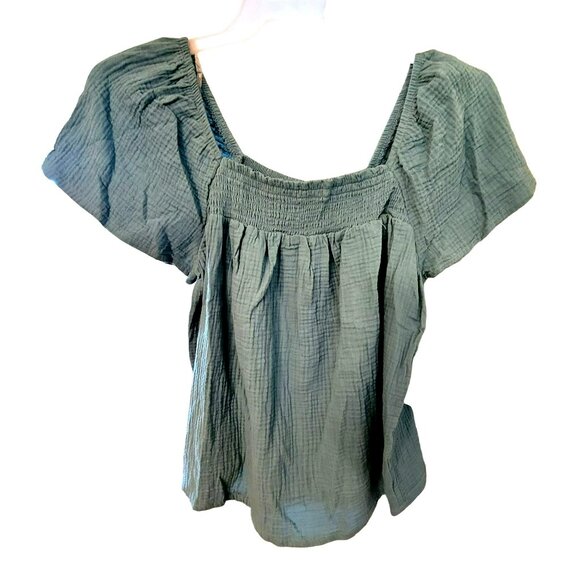 Teal Top 100% Cotton Sleep Shirt Lounge Summer Woman's 2XL JH1731 - Picture 3 of 7